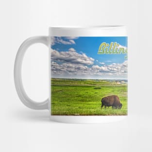 American Bison Grazing Billings County North Dakota Mug